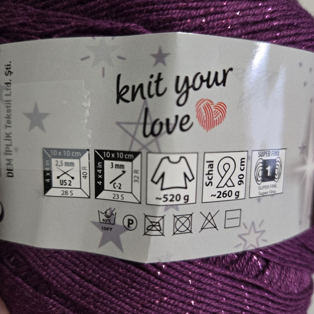 🧶YarnArt Flowers Moonlight Glitter Cake Yarn - Picture 4 of 5
